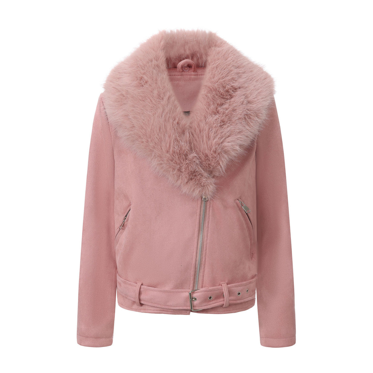 Giacca biker in similpelle con cappuccio rimovibile