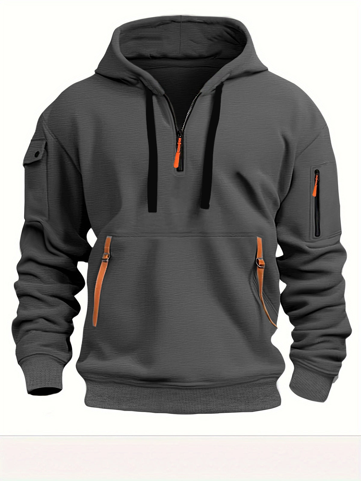Herren-Hoodie mit Fleecefutter und mehreren Taschen