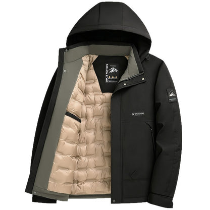 Detachable-Hood Casual Jacket