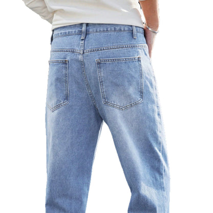 Vintage-Wash Blue Stretch Jeans