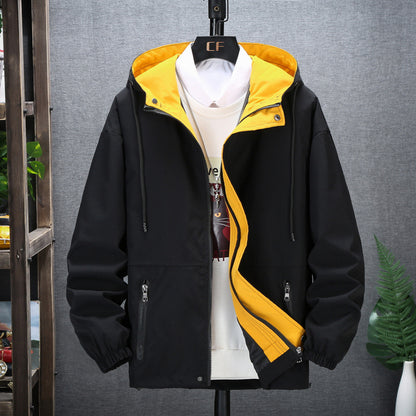 Veste workwear zippée à col montant