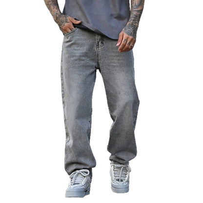 Vintage-Wash Grey Jeans