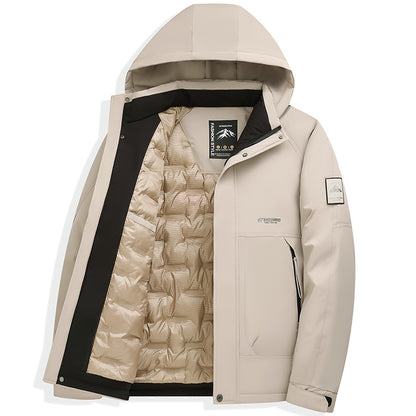Detachable-Hood Casual Jacket