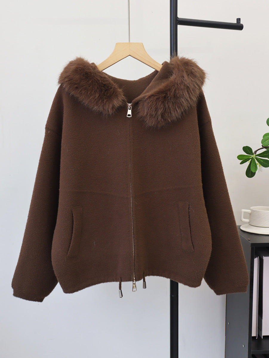 Double-Zip Hooded Jacket