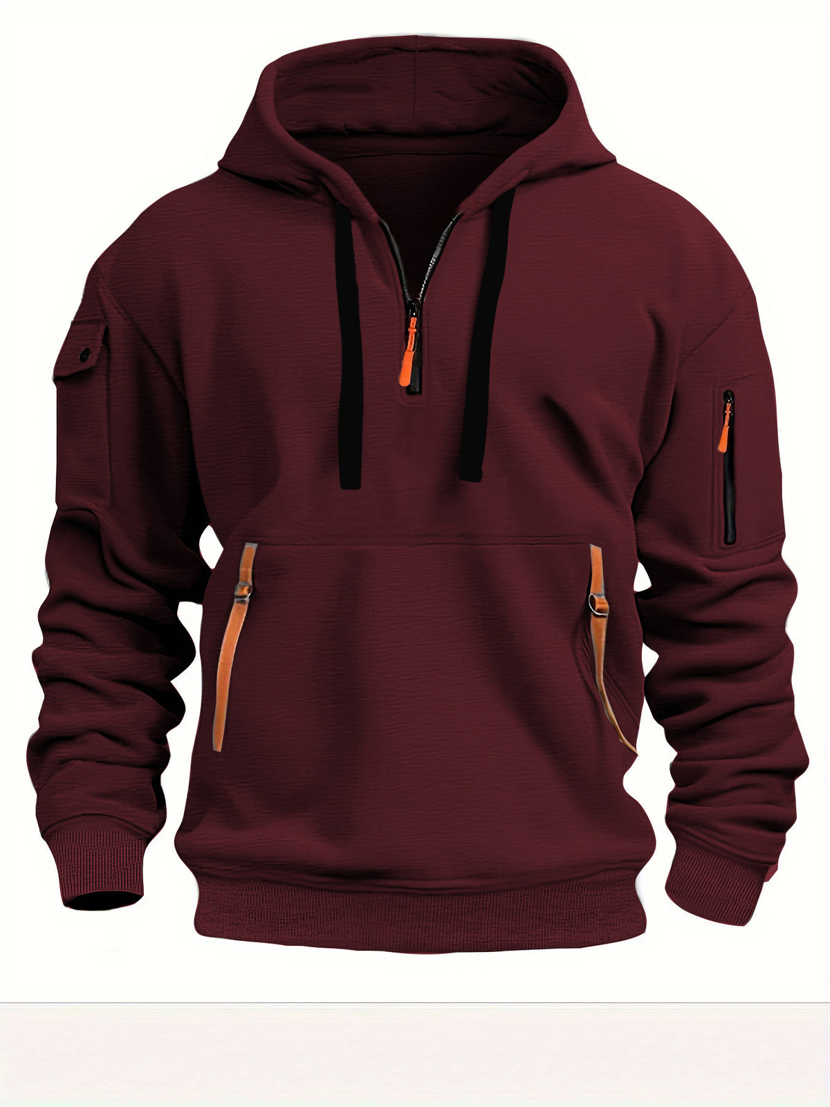 Herren-Hoodie mit Fleecefutter und mehreren Taschen