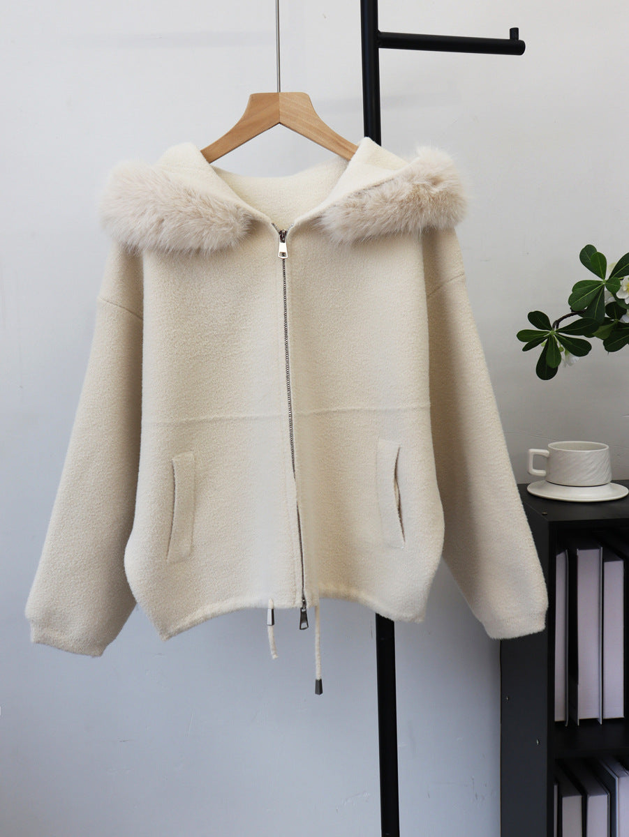Double-Zip Hooded Jacket