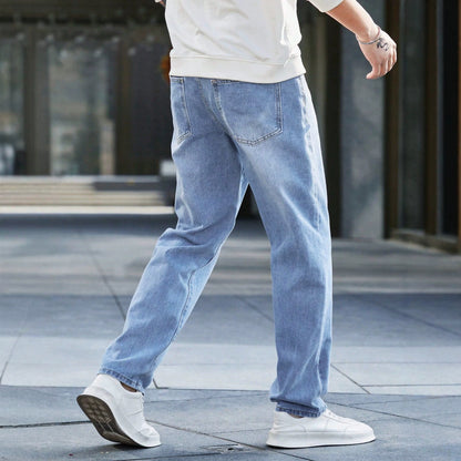 Vintage-Wash Blue Stretch Jeans