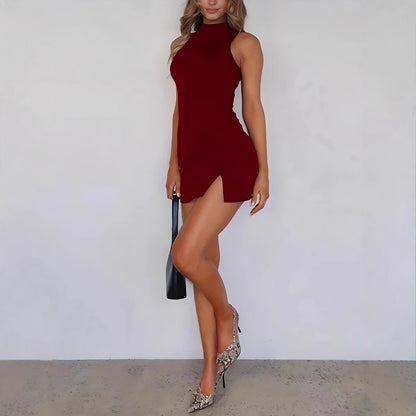 Sleeveless Seamed Mini Dress