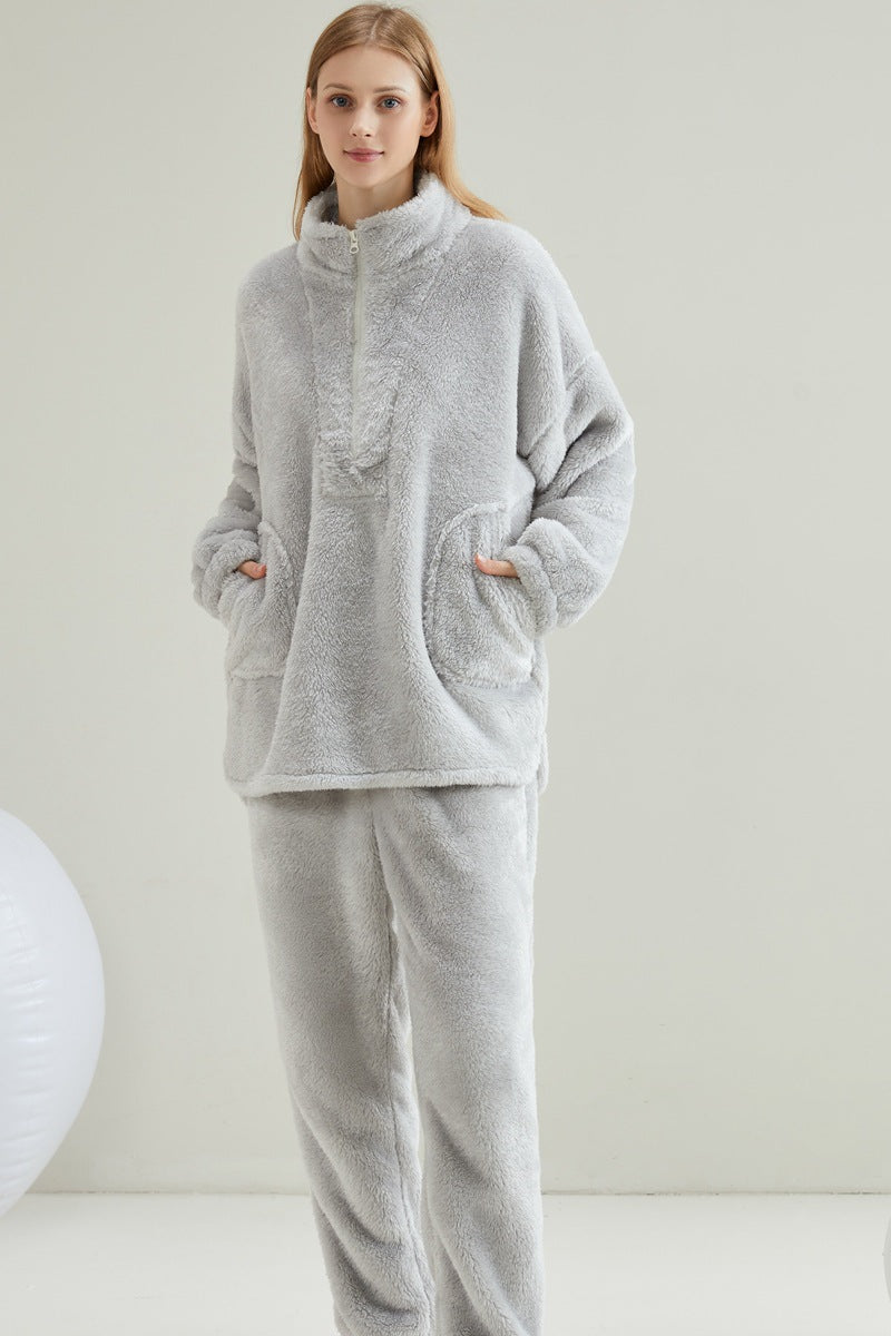 Conjunto de pijama de forro polar coral para parejas