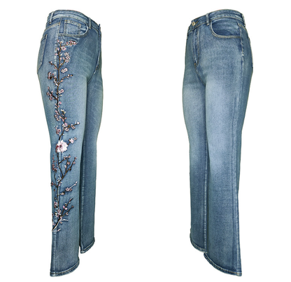 High-Waisted Stretch Flared Jeans