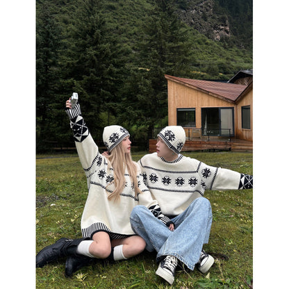 Couples Fair Isle Knit Sweater & Hat