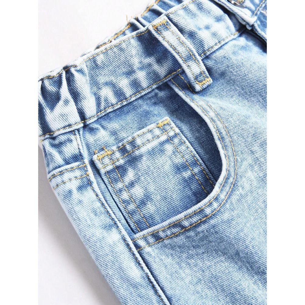Jeans vintage a vita alta e gamba larga
