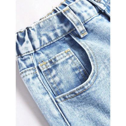 Jeans vintage a vita alta e gamba larga