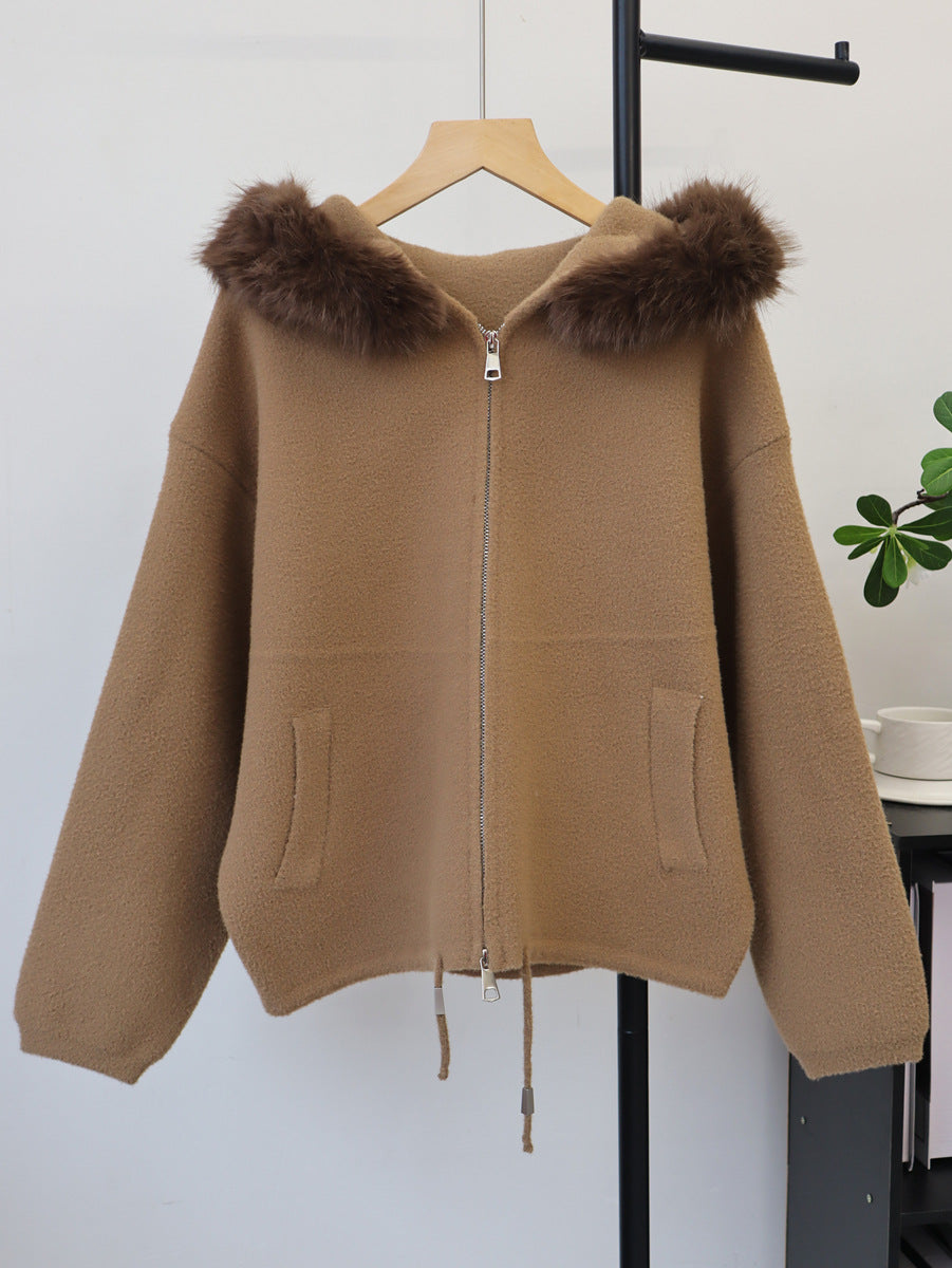 Double-Zip Hooded Jacket