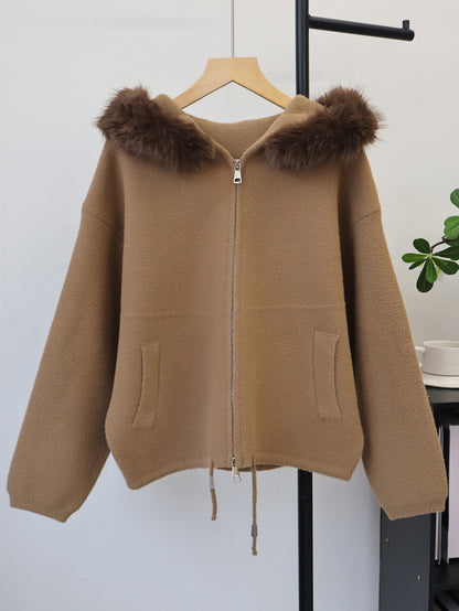 Double-Zip Hooded Jacket