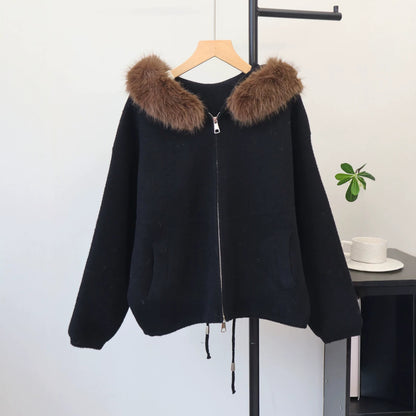 Double-Zip Hooded Jacket