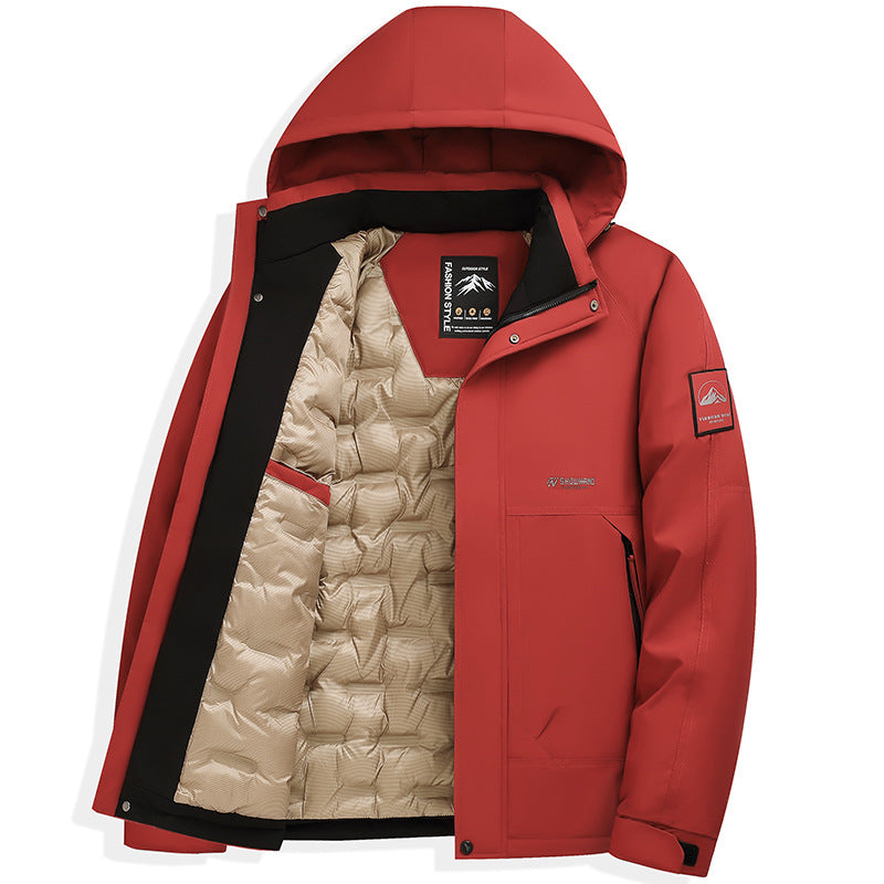Detachable-Hood Casual Jacket