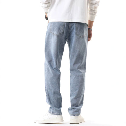 Gerade Herrenjeans mit Retro-Waschung