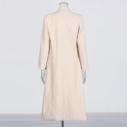 Asymmetric One-Button Long Windbreaker