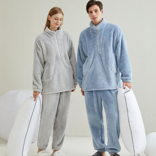 Coral Fleece Couples Pajama Set