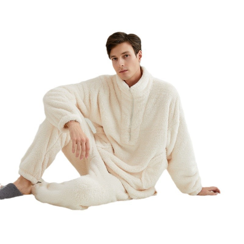Conjunto de pijama de forro polar coral para parejas