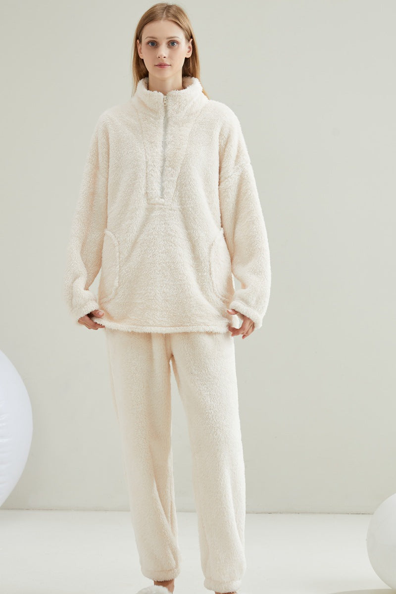 Conjunto de pijama de forro polar coral para parejas