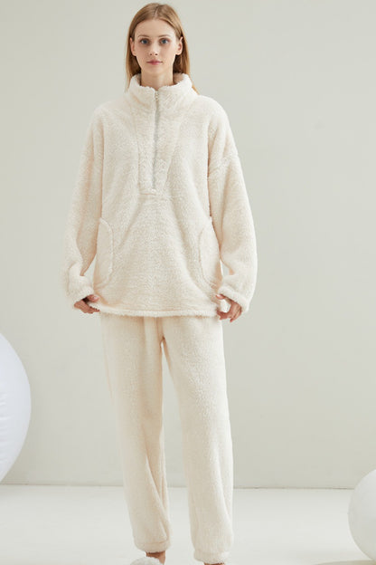 Conjunto de pijama de forro polar coral para parejas