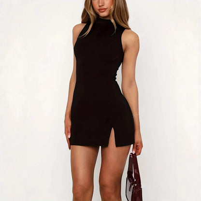 Sleeveless Seamed Mini Dress