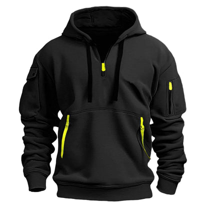 Herren-Hoodie mit Fleecefutter und mehreren Taschen