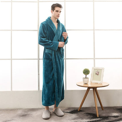 Extralanger Flanell-Bademantel für Paare