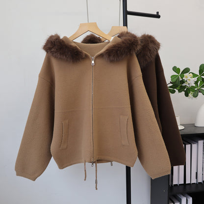 Double-Zip Hooded Jacket