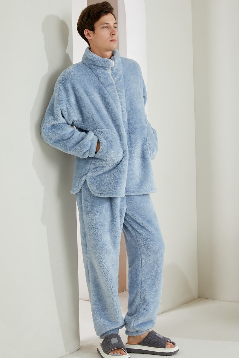 Conjunto de pijama de forro polar coral para parejas