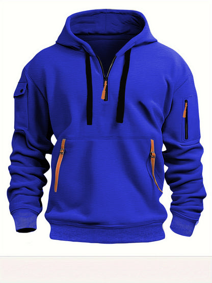 Herren-Hoodie mit Fleecefutter und mehreren Taschen