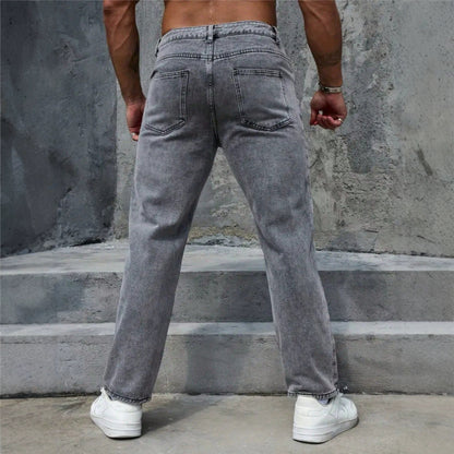 Vintage-Wash Grey Jeans