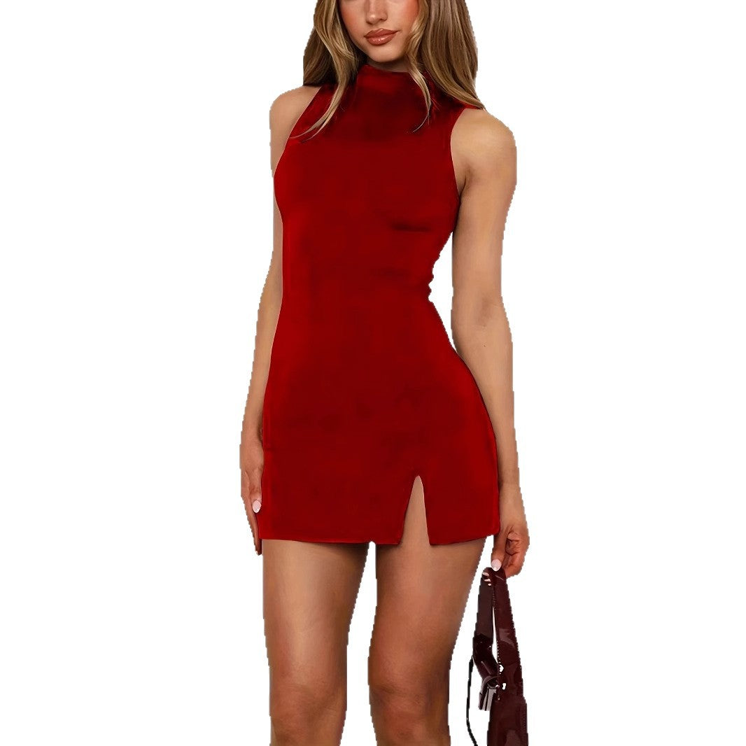 Sleeveless Seamed Mini Dress