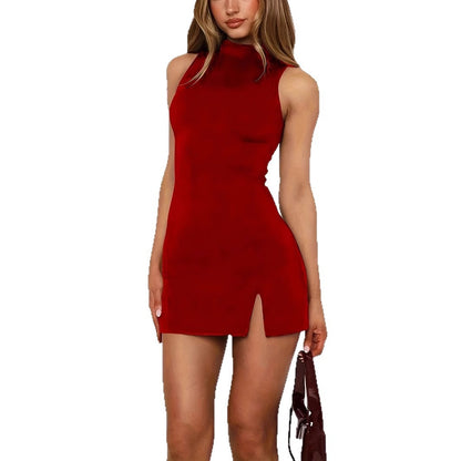 Sleeveless Seamed Mini Dress