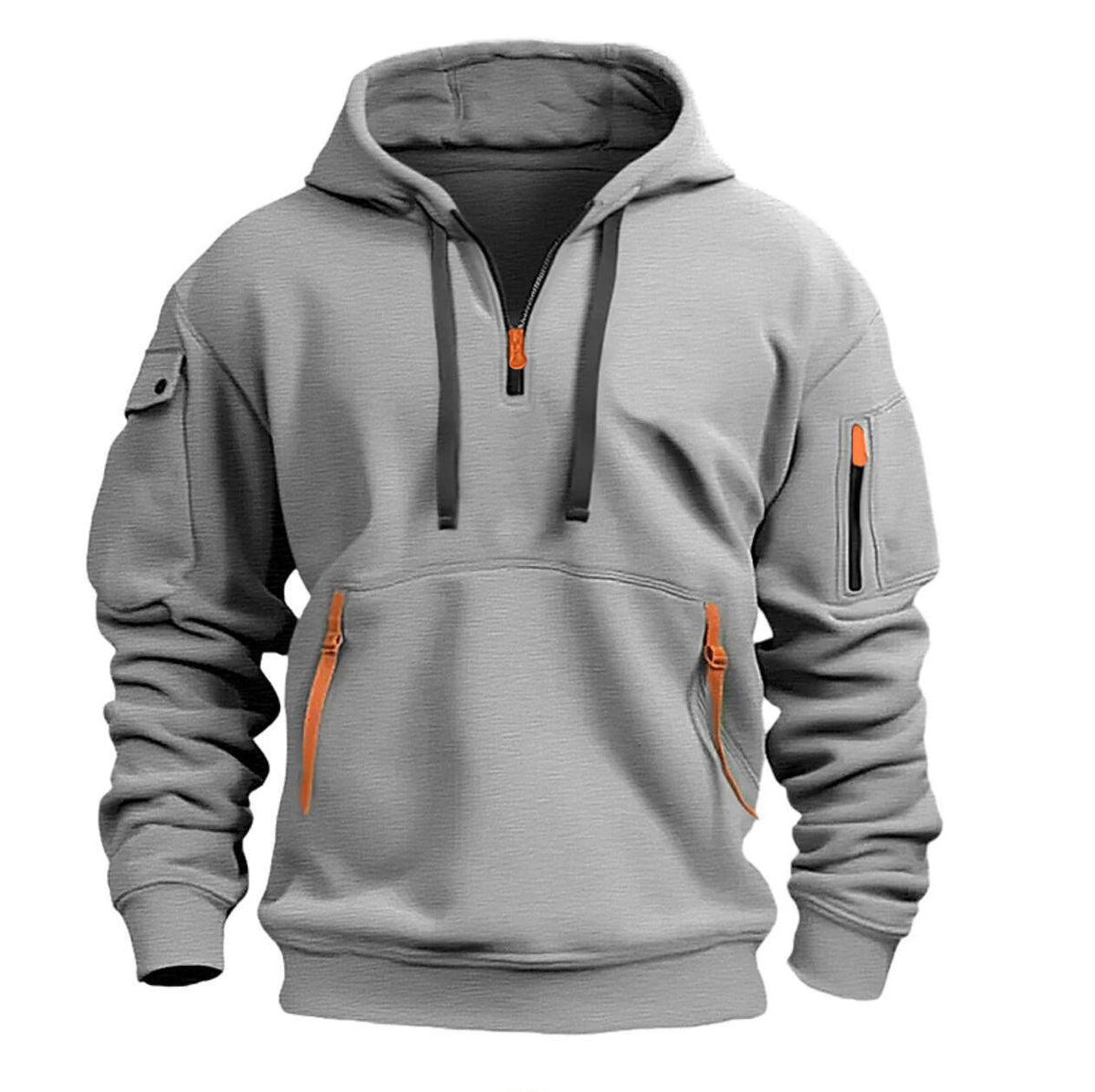 Herren-Hoodie mit Fleecefutter und mehreren Taschen