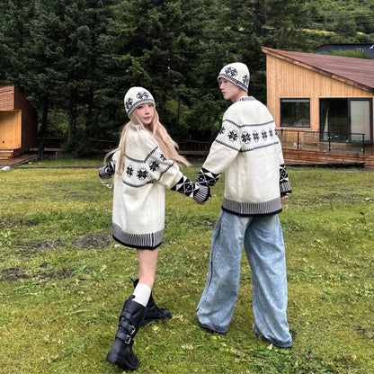 Couples Fair Isle Knit Sweater & Hat
