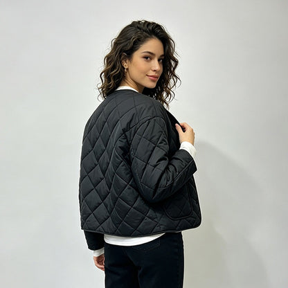 Wattierte Jacke mit Rautensteppung