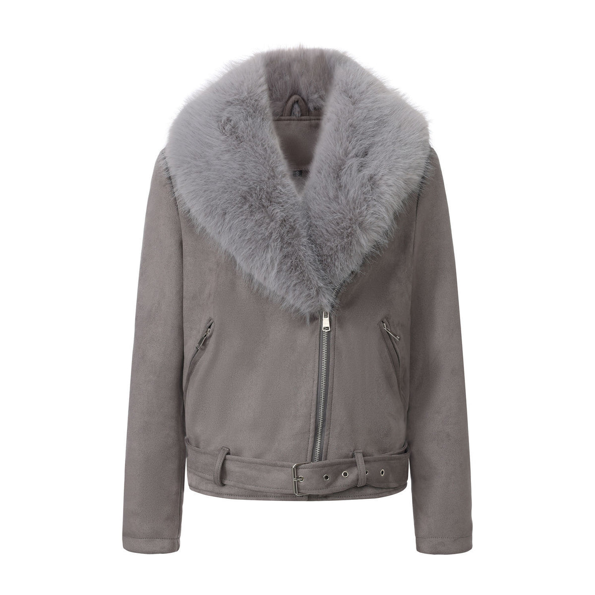 Giacca biker in similpelle con cappuccio rimovibile
