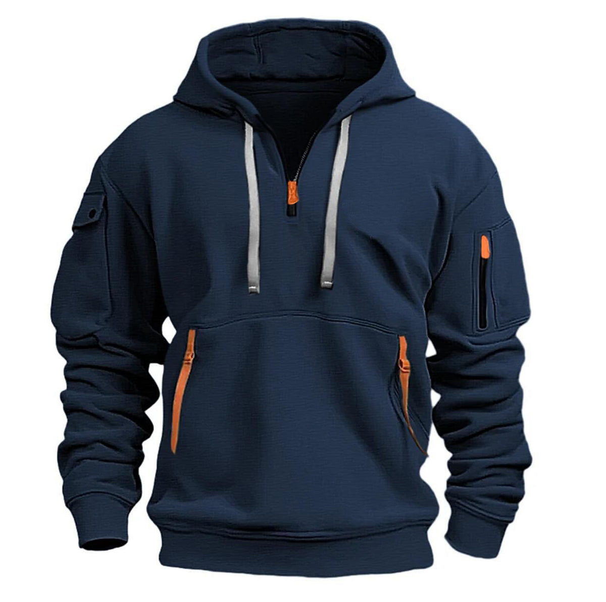 Herren-Hoodie mit Fleecefutter und mehreren Taschen
