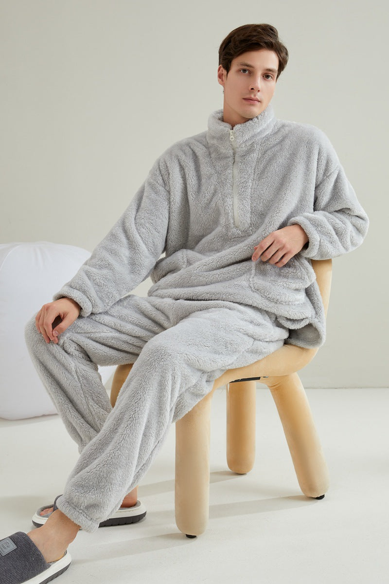 Conjunto de pijama de forro polar coral para parejas