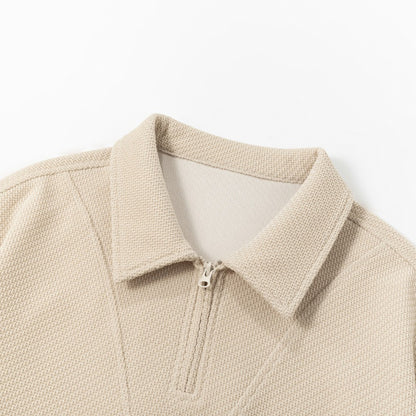 Half-Zip Collared Sweatshirt