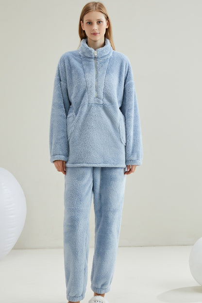 Conjunto de pijama de forro polar coral para parejas