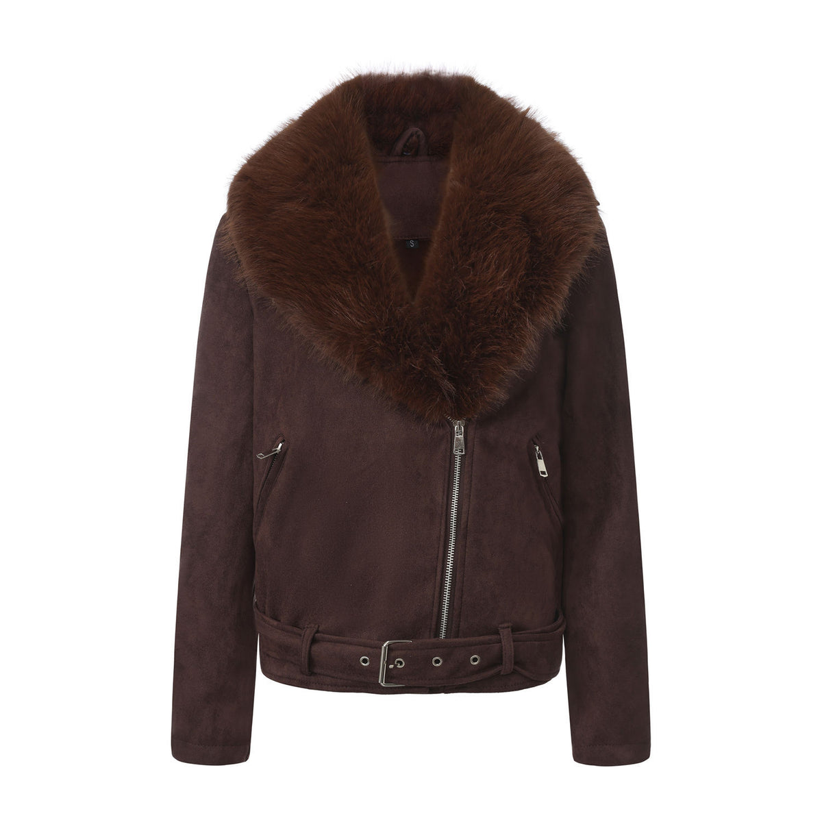 Giacca biker in similpelle con cappuccio rimovibile