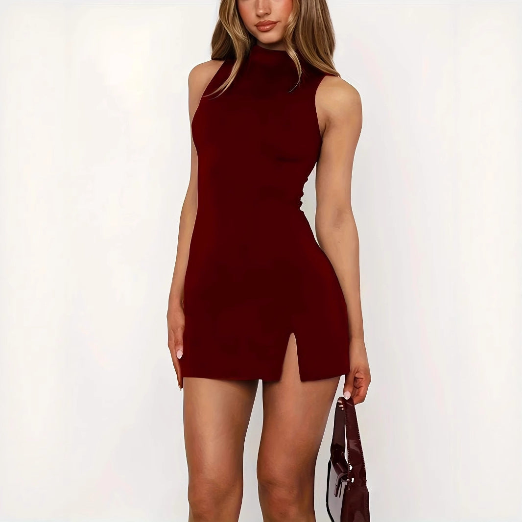 Sleeveless Seamed Mini Dress