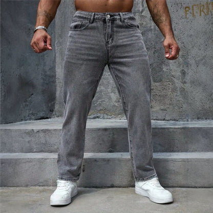Vintage-Wash Grey Jeans