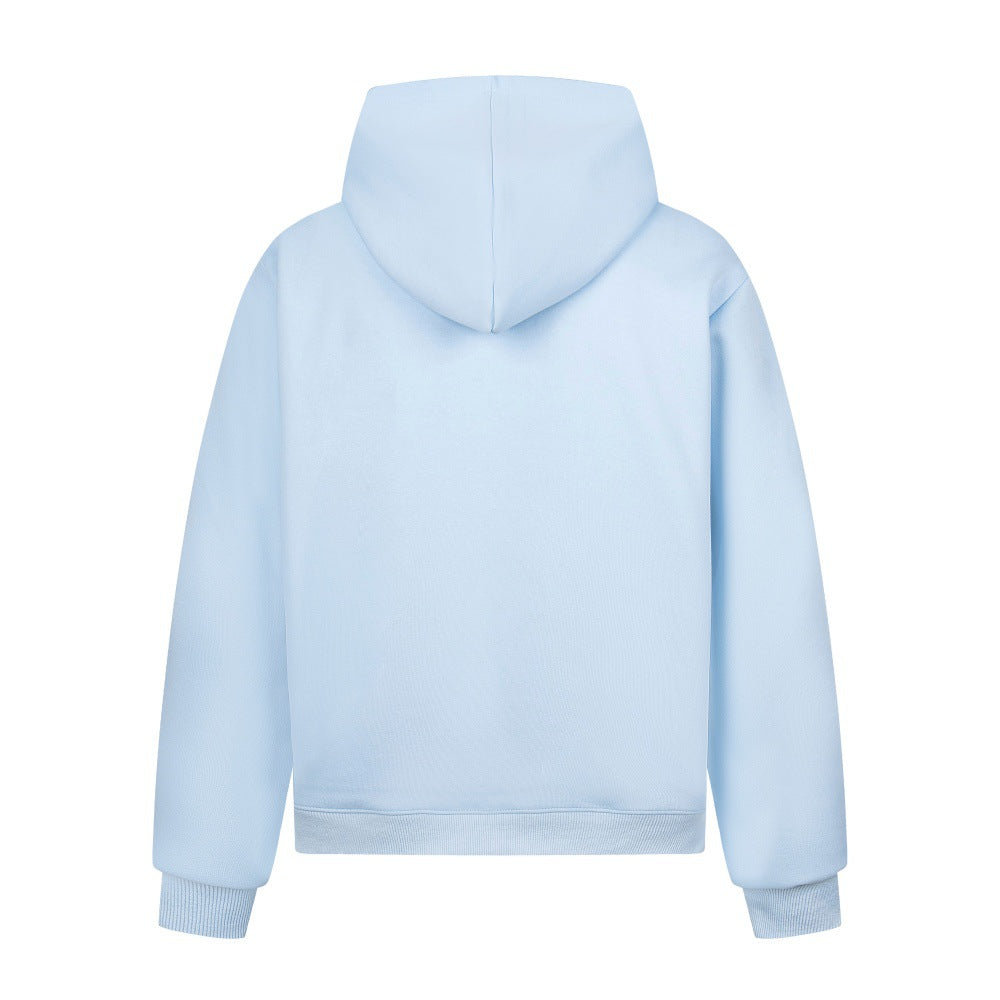 Turn-Down Collar Animal-Print Hoodie