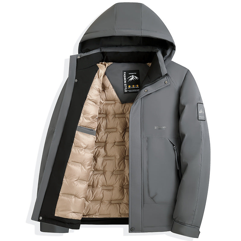 Detachable-Hood Casual Jacket