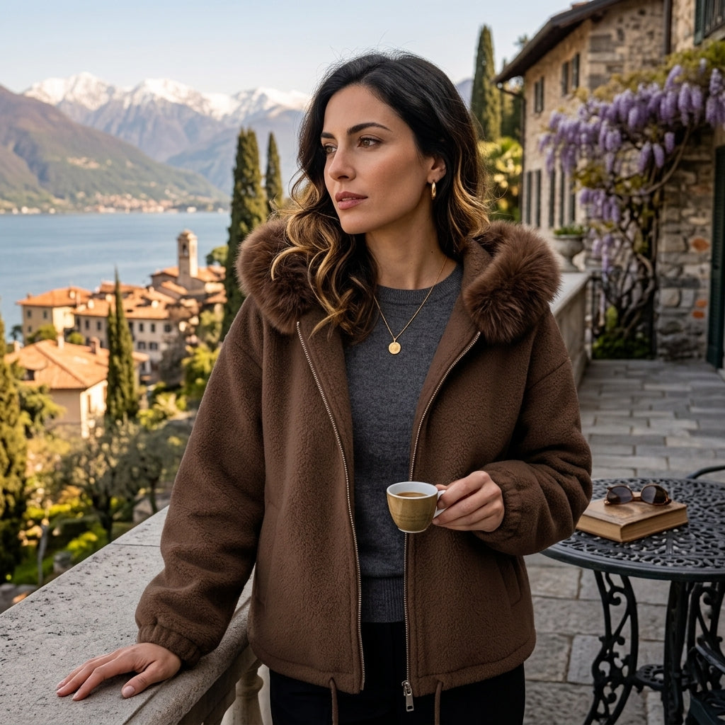 Double-Zip Hooded Jacket